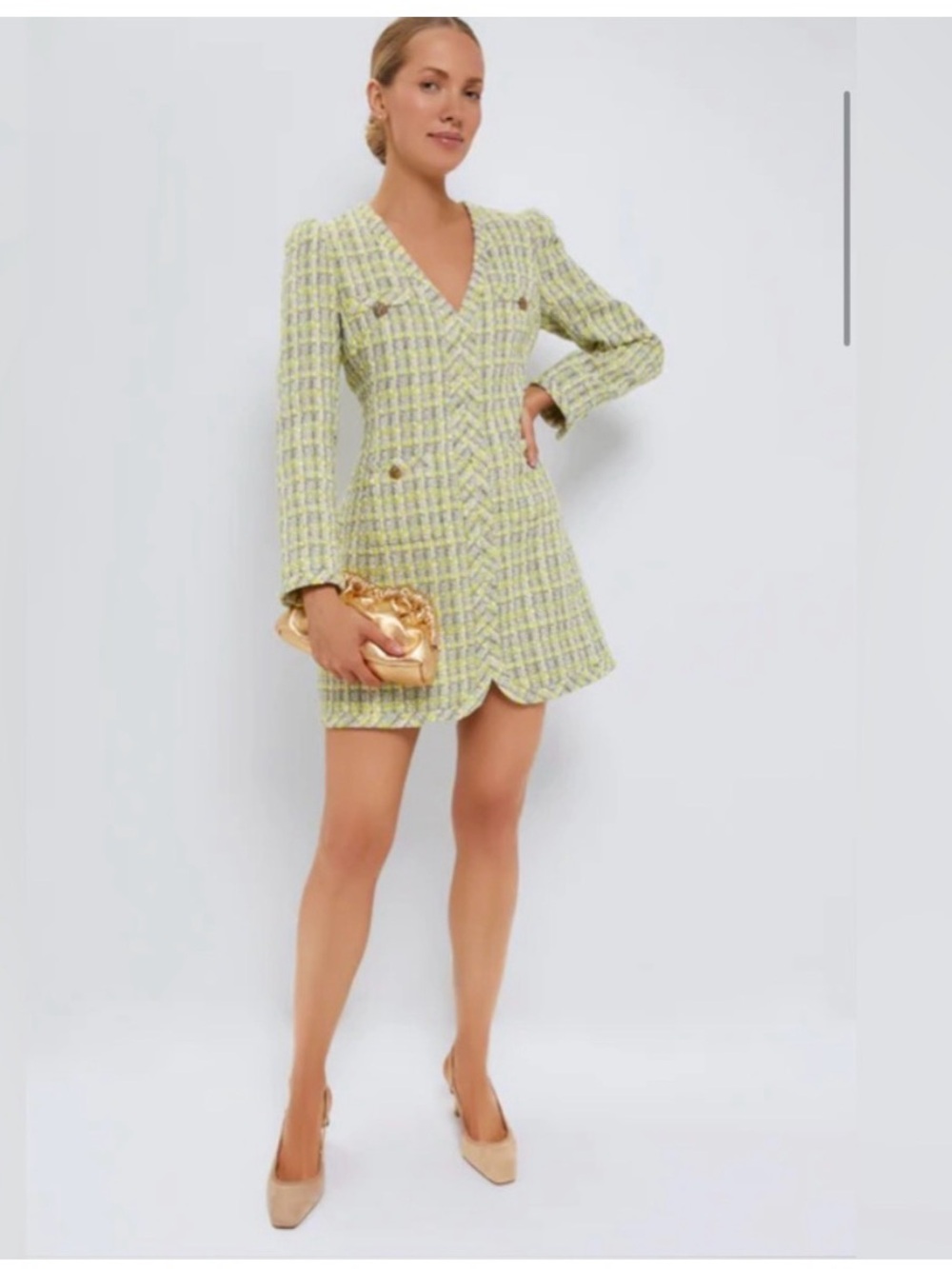 NWOT Tuckernuck Citron Tweed Coralie Dress